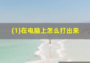 (1)在电脑上怎么打出来