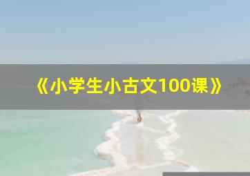 《小学生小古文100课》