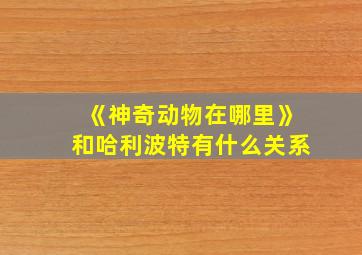 《神奇动物在哪里》和哈利波特有什么关系