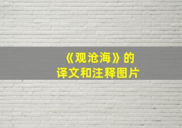 《观沧海》的译文和注释图片