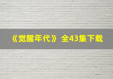 《觉醒年代》 全43集下载