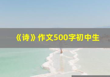 《诗》作文500字初中生