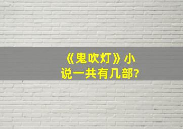 《鬼吹灯》小说一共有几部?