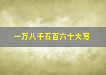 一万八千五百六十大写