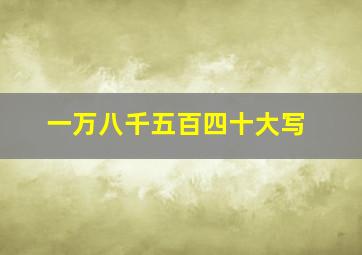 一万八千五百四十大写