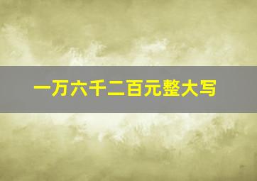 一万六千二百元整大写