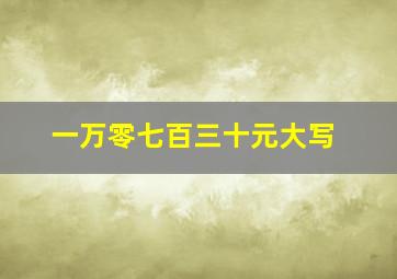 一万零七百三十元大写