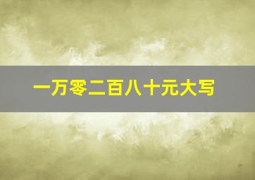 一万零二百八十元大写