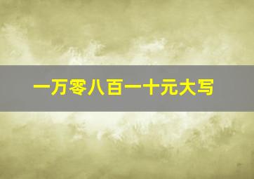 一万零八百一十元大写