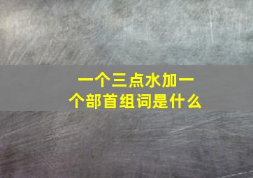 一个三点水加一个部首组词是什么