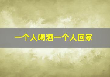 一个人喝酒一个人回家