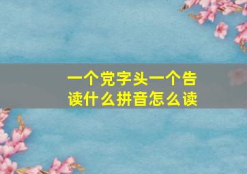 一个党字头一个告读什么拼音怎么读