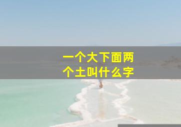 一个大下面两个土叫什么字