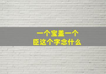 一个宝盖一个臣这个字念什么