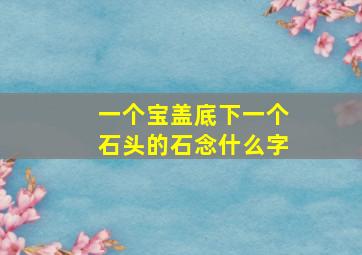 一个宝盖底下一个石头的石念什么字