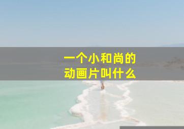 一个小和尚的动画片叫什么