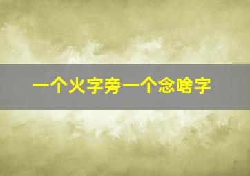 一个火字旁一个念啥字