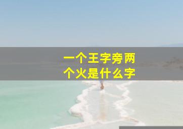 一个王字旁两个火是什么字