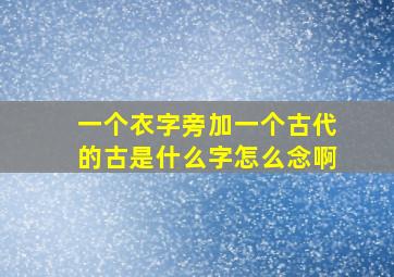 一个衣字旁加一个古代的古是什么字怎么念啊