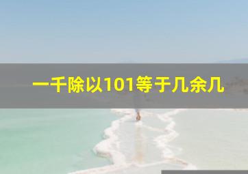 一千除以101等于几余几