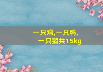 一只鸡,一只鸭,一只鹅共15kg