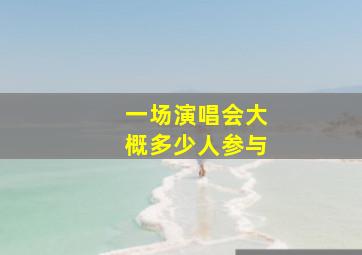 一场演唱会大概多少人参与