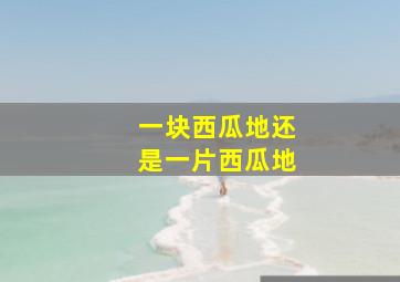 一块西瓜地还是一片西瓜地