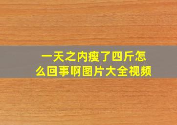 一天之内瘦了四斤怎么回事啊图片大全视频