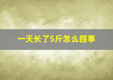 一天长了5斤怎么回事