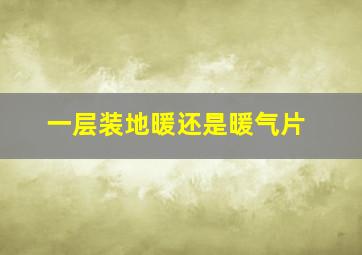 一层装地暖还是暖气片