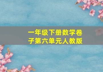 一年级下册数学卷子第六单元人教版