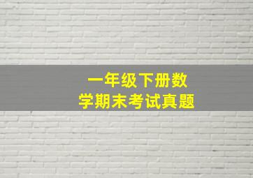 一年级下册数学期末考试真题