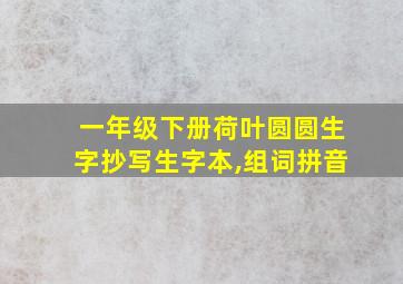 一年级下册荷叶圆圆生字抄写生字本,组词拼音