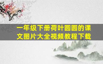 一年级下册荷叶圆圆的课文图片大全视频教程下载