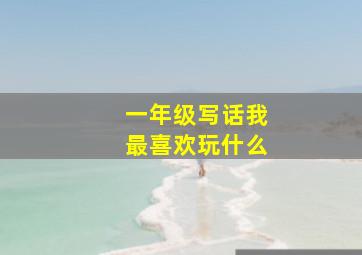 一年级写话我最喜欢玩什么