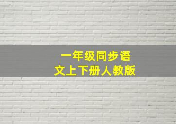 一年级同步语文上下册人教版