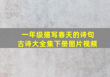 一年级描写春天的诗句古诗大全集下册图片视频