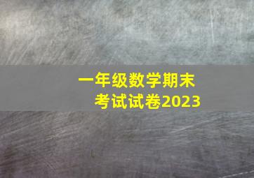 一年级数学期末考试试卷2023