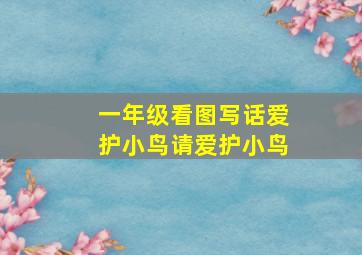 一年级看图写话爱护小鸟请爱护小鸟