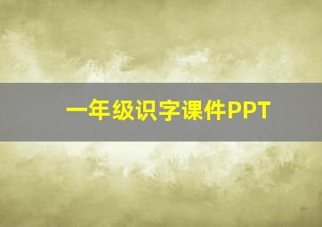 一年级识字课件PPT