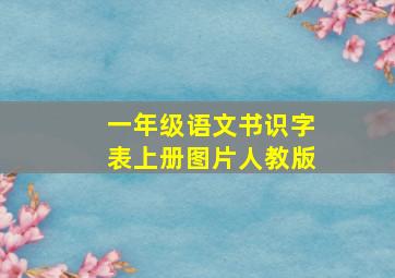 一年级语文书识字表上册图片人教版