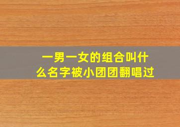 一男一女的组合叫什么名字被小团团翻唱过