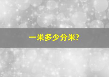 一米多少分米?