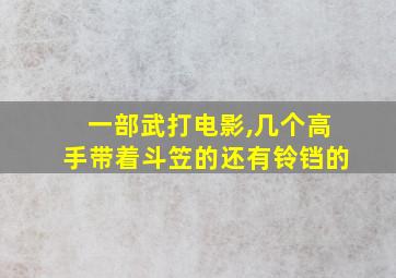 一部武打电影,几个高手带着斗笠的还有铃铛的