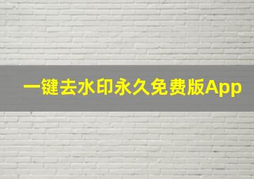 一键去水印永久免费版App