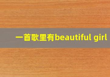 一首歌里有beautiful girl