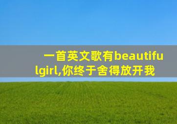 一首英文歌有beautifulgirl,你终于舍得放开我