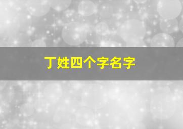 丁姓四个字名字