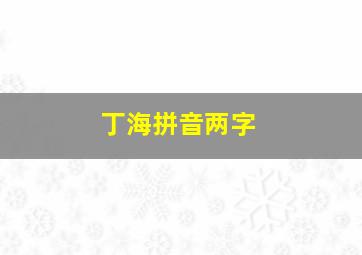 丁海拼音两字