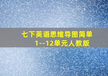 七下英语思维导图简单1--12单元人教版